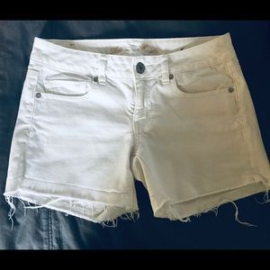 American Eagle White Denim Shorts